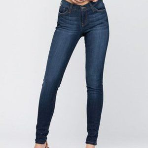 Judy Blue Dark Wash Handsand Rayon Skinny Jeans